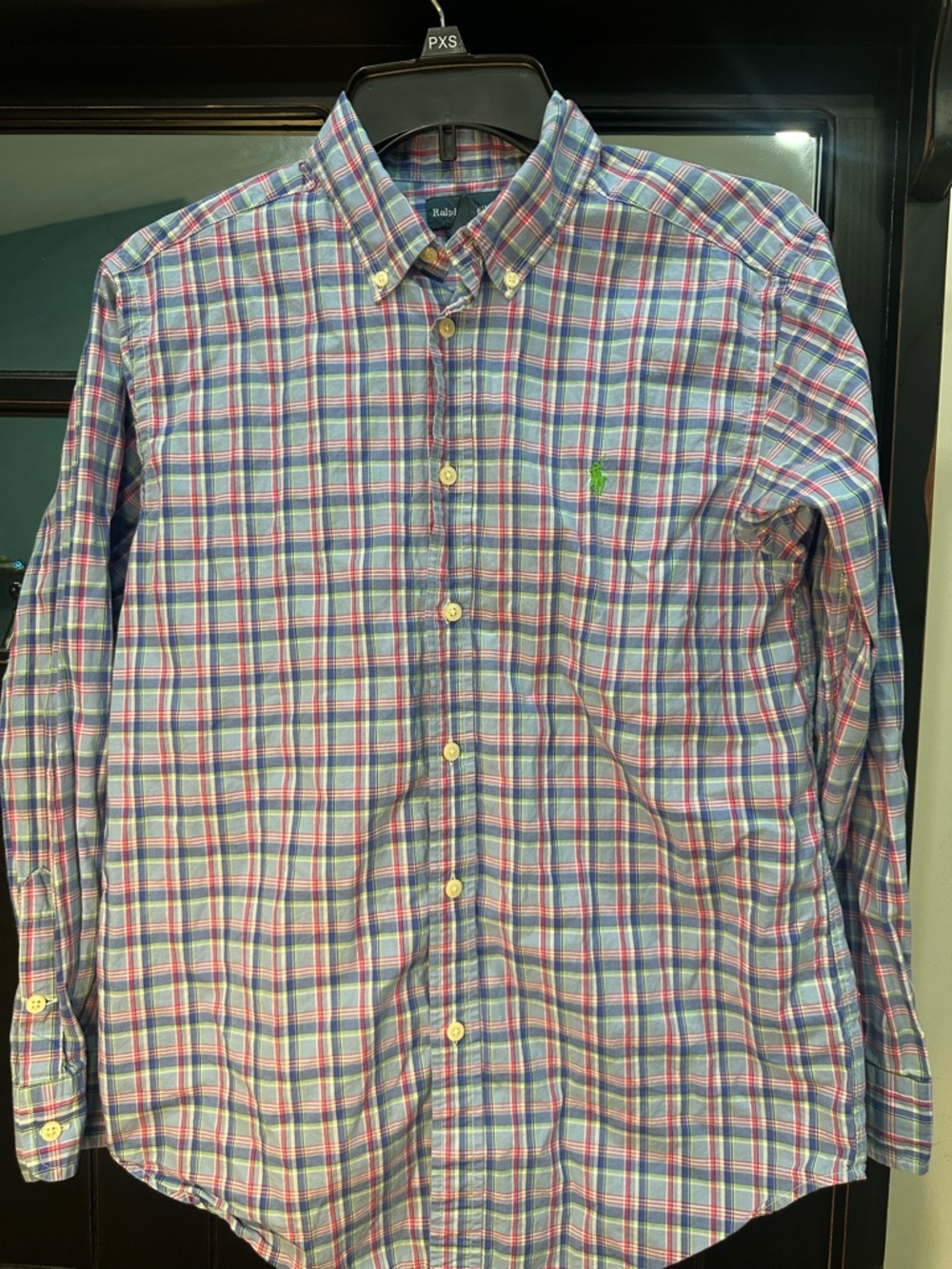 Ralph Lauren Blue and Pink Plaid Button-Down Shirt